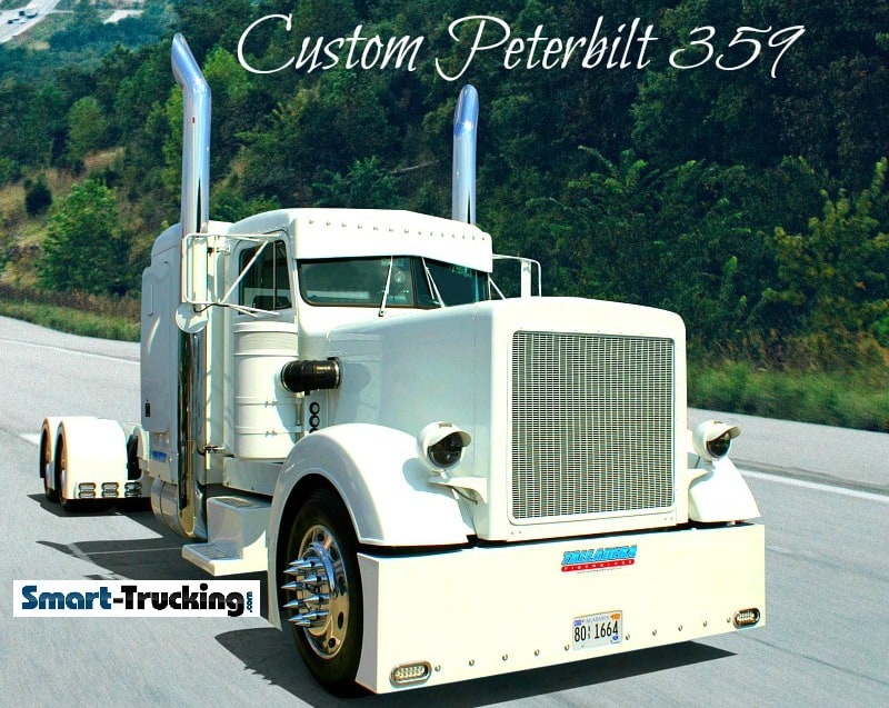 White Custom 359 Peterbilt Truck