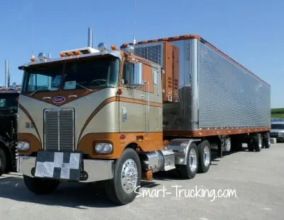 Peterbilt Cabover Big Rig Gold Orange