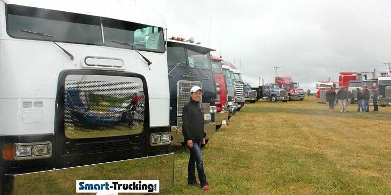 Clifford Truck Show Row of Old Cabover Trucks 