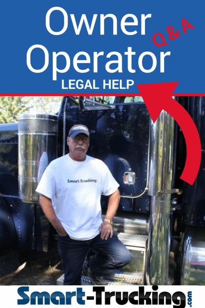 OWNER OPERATOR LEGAL HELP TRUCK OWNER STANDING BY BLUE TRUCK
